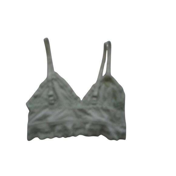 Chic Lace-Trim Bralette - Soft Mint Green - Picture 4 of 6